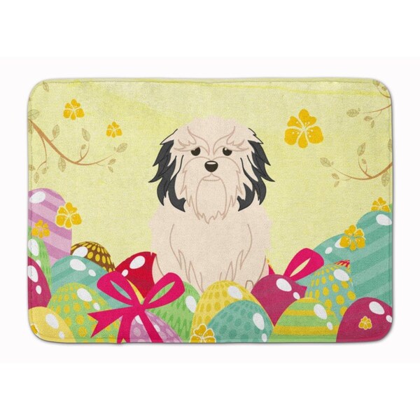 Carolines Treasures Easter Eggs Lowchen Machine Washable Memory Foam Mat BB6019RUG - main